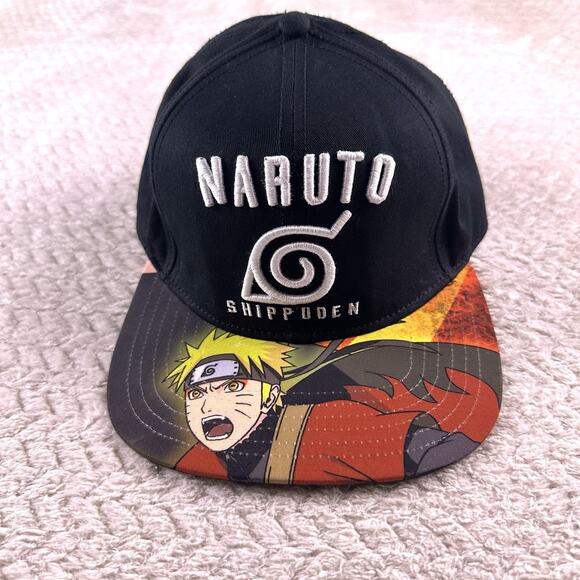 Naruto Snap Back Flat Bill Bioworld Manga Shippuden Baseball Hat Cap - Picture 4 of 12